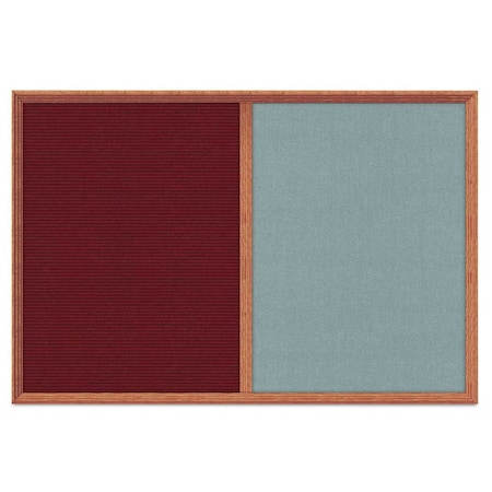 United Visual Products Enclosed Corkboard, 1 Door, 60"x36", 4" Fra UV3424-BLACK-DBURGU